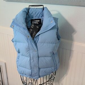 Lands' End Sky Blue Quilted Vest
